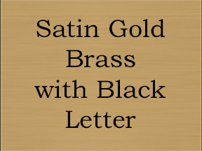 Satin Gold Brass with Black Letter